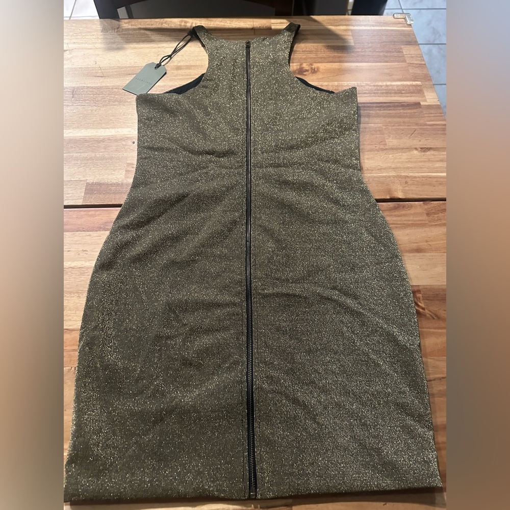 ALLSAINTS | Norma Dress | Gold| US 6 | NWT - Picture 10 of 15